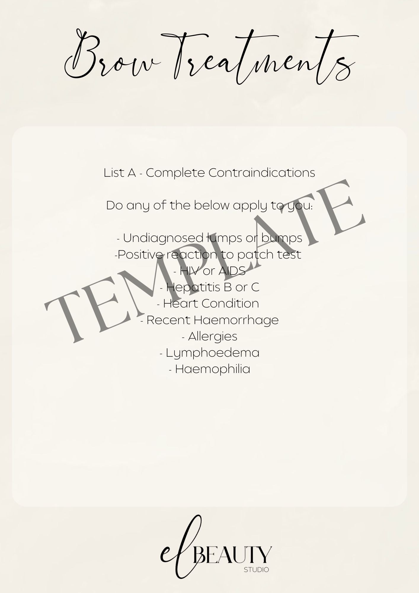 Salon Consultation Forms Bundle